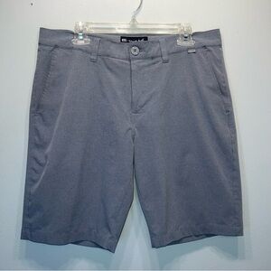 Travis Mathew Men's Sz 34 Gray Polyester Blend 10.5" Inseam Chino Shorts